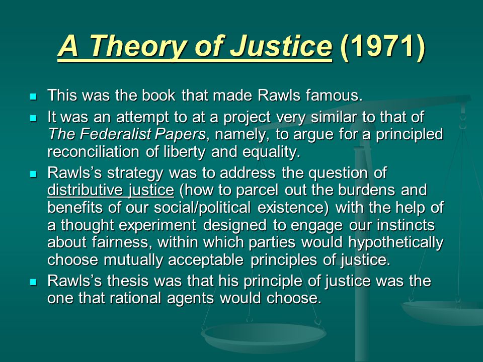 john rawls theory of justice ppt